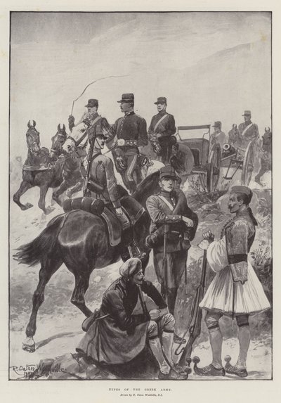 Tipos del ejército griego de Richard Caton Woodville junior